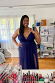 Hey ladies, I'm 6'2" with a short torso. The dress is gorgeous with adjustable straps and I'm keeping it for my engagement photos. However, it is not floor length. This dress stops at my ankles. Just a heads up to my tall sisters. - Dawniece T.