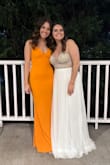 Loveeee this dress! So comfortable and flattery but also very stretchy! I got so many compliments on it and the color as well. I liked that I could wear a bra under if since I wanted to but you don't need to at all for sure. - Isabella B.