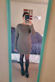 Warm material, form fitting but not tight. - Lydia A.