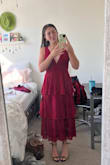 This dress is the cutest! It fit well and I loved the length. Definitely fits the vibe for a wedding or a cocktail party. - Lucy L.