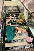 The dress was perfect for a gala night! I love the pockets and the flow of the skirt. I usually wear a medium however from the reviews I went with a large and so glad I did! - Debbie W.