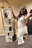 Wore this as the afterparty outfit for my wedding. The jumpsuit is plain but the bow in the back is the perfect touch to make you stand out. - Diane S.