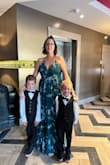 Bought this for a wedding and it fit beautifully the only thing that was a bit loose was the breast area I tried tape to hold it but it didnt work.  I'm also pretty talk and I work kitten heels and the dress still touched the floor, length was perfect and great for tall women! - Diana B.