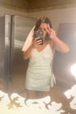 I got this dress for a night at my bachelorette party and it was perfect! I have trouble finding dresses that aren't too long for me and this was perfect. The open back was the best touch. The sequins stayed study through the night in Vegas and I got a ton of compliments. - Emilee G.