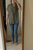 Short girl problems. I didn't think it looked good unless tucked but even when tucked, there is so much fabric that it poofs my pants out. If I had a longer torso it would work. It's way soft! - Annie F.