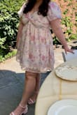 Dress was so comfy and cute, it did somehow get a little ripped the first time I washed it so I suggest maybe washing it in a delicates bag to avoid that from occurring. Fit TTS and I did not wear a bra - Chloe G.