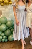 Wore this for both engagement photos and a friends bridal shower and it was perfect! So flowy and pretty. Only things were it was slightly low cut, not sure I'll end up wearing this to work and the hem was uneven but not that noticeable - Kathryn L.