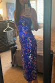 Dress was very pretty! While it did fit very tight on the bust, roomie through the middle, and snug at the hips. For my body type at least. Dress is not practical for dancing and moving around a lot at a wedding. Will be exchanging! - Haley B.