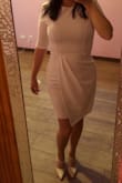 So I was going to buy black and end up choosing white, love the color. It makes it look so classy.
Size wise it fits a little tight but feel like if I size up it wouldn't fit as well. Also a little bit on the shorter size and you may have to use seamless underwear cause it's tight.
Got lots of compliments while wearing it, about how pretty and classy I looked. Honestly it can be used for an event or, like I did, to the office!
I uploaded photos on different lights.
*The shoes are also from Lulus and are amazing. - Ana M.