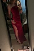 This dress is gorgeous and fit me perfectly. The slit is a little higher than I would've liked it to be for the occasion I am wearing it to, but that's just me. - Rylan F.