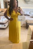 I ordered this dress last minute for a destination beach wedding and it fits soo well in all the right places! It fits nicely in this bust area and flows nicely from the mid-section and down! Super Happy with this purchase! - Brittinay J.