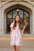 I wore this dress for my senior photos and I loved it! It was so flattering and I love the design and colors - Allison A.