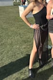 Perfect for a music festival! It fit well and you can play with where you place the straps (around neck or one-shoulder). I have a long torso and felt like the bodysuit flattened my chest a bit since it's not super stretchy. This might not be a big issue for a different body type. - Megan S.