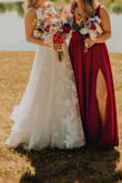 The concept of the dress is nice. The chest area was extremely loose and ALOT of side boob. Had to get about 6 inches cut off. Even after alterations the shoulders would slide. Expect to us a lot of tape. I would say a little too much chest for a bridesmaids dress. - Bailey S.