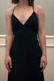 This dress is so beautiful! I love the material, it's thick enough not to show any lines from underwear but it's not too thick that you couldn't wear it all year! Perfect for weddings. I was going to get it slightly altered because it was just a few inches too long for me, but otherwise fit perfect! Very flattering and I love that you can adjust the top how you want. - Caroline R.