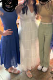 I wore this dress to my bridal shower this past weekend and received so many compliments. It was not light, nor was it heavy. I did not wear a bra and had no issue in that department. After wearing this dress, I wish this was the dress I picked for my beach wedding dress. It was so comfy to wear. I wore it from 9 AM - 4 PM and was comfy the entire time! BRIDES THIS IS THE DRESS TO BUY!! - Jenna M.
