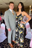 I love this jumpsuit. I bought it for my cousin's wedding, and I got so many compliments! It fits very well and is very flattering; however, I'm on the taller side with a long torso, and it does restrict my movement. The fabric has no stretch, so I had to be very careful taking it on and off. I also had to loosen the straps and re-tighten them every time I used the restroom. I was fine with this, as I have very flexible shoulders from yoga, but I imagine someone less flexible would need help. I love this outfit and will wear it again, but I probably wouldn't buy it again given the option, due to the hassle. I'm a pant/dress size 6 and purchased a medium. - Natalie G.