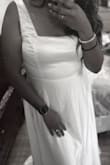 I loved how this dress felt. It was so luxurious. It would've been even more pretty with a steam iron but I had already picked out another outfit for our ceremony. It has pockets which is also such a huge plus. - Shyrin K.