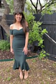 I love this dress! I wore it to a formal event and received so many compliments. The fabric is thicker and feels very high quality. The dress hugs your curves in all the right places, and it is pull on so you don't have to worry about a zipper. 10/10 would highly recommend! - Rachel A.
