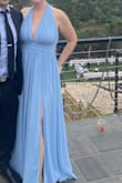 I can't believe there were no other reviews on this dress! As a bustier girl this looked very different on me than the model but I've never felt prettier or gotten more compliments on a dress. The halter part of the dress really allows for any chest size and the style was so flattering. Loved it! - Mary E.