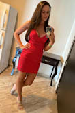 This dress fits perfectly! The material is stretchy and so soft. It also has adjustable straps! I normally don't like wearing shorter dresses, but this dress doesn't ride up and it is very comfortable. - Rachel P.