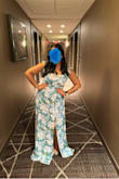 It's a pretty dress. Wish the neck line was not as deep, makes it harder for people with fuller chest to not show too much skin. - Nina V.