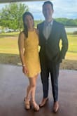 I ordered this dress for an April wedding and it was perfect! Such a flattering color and perfect for spring. It fits true to Lulus sizing, which means I always order a size up from other brands. It was very comfortable to move and dance in and because of the overlay, I didn't need to worry about panty lines! - Caroline J.