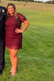 Stunning red wine dress for a fall rustic wedding. I had so many compliments on this dress! Highly recommend. - Emily A.