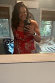 This dress fit great! I got so many compliments on the color. I wore this for my sister's rehearsal dinner in Puerto Rico and the fabric was not heavy so it was great for the warm weather. - Kimberly P.