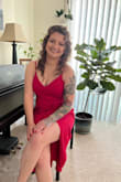 This dress fits beautifully and the color is so bright and pretty. Love it! - Mikaela M.