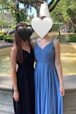 I wore this dress for my spring formal and for prom.  I am only 4'11" so we had to get it altered for me to walk safely in it, but that was expected.  I also had to stitch the v-neck up a bit so it met the dress code guidelines for the formal, so in the pictures, it has already been stitched up.  Other than that it had a great fit and it was very comfortable. - Eden S.