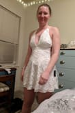 I liked the open back and the v-neckline but that's about all I liked. The dress was super short like bend over at all and flash people. I felt like the lace also looked a little like old lady lace. I returned it, I was not impressed - Katie W.