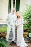 Everyone loved this dress from my engagement photos and wanted me to wear it for the wedding! We hemmed just a bit, but only because I was planning to wear flats or go barefoot. Took in a tiny bit at the bust and added cups. - Kristy B.