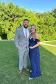 I was nervous to order this dress for a friend's wedding but was pleasantly surprised it fit so well! I am normally a size Small in Lulu's dresses and was contemplating sizing up for my bump (I am 16 weeks pregnant) but I'm so glad I didn't! The material is lightweight and the material was not form-fitting so I had room to grow and feel comfortable throughout the whole evening! 10/10 would recommend it! - Brooke H.