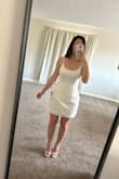 This dress was very flattering, and not too short. The only problem is it is pretty see-through. I'm going to wear it for my bridal shower! Not overly sexy for the older ladies that will be attending, but still very flattering, classy, and cute. - Hannah L.