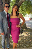 Seriously, I got SO many compliments on this dress! I wore this to a wedding in LA. It fit me perfectly! The color was exactly what I expected it to be. It does catch sweat stains easily, but after a while, they dry out (if you sweat a lot like me). That didn't stop me from wearing it the whole night! - Jackie L.