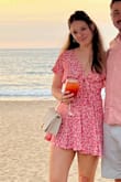 So feminine and fluttery, this romper is literally the best! Its tough to wear a bra with it because of the triangle hole, but however you can make it work, it's worth it! I felt so much confidence in this and it fit so perfect! Absolutely get this. - Vivianne C.