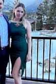 Wore this to a winter wedding and it was perfect! Hugged all my curves just right and the neckline was flattering. The slit goes a bit high though, I had to keep pulling the dress down during lots of dancing, walking, etc. through the night. Besides that I loved it! - Vivianne C.