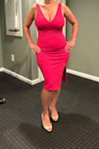 Loved this dress!  Color was vibrant and material was comfortable.  Being short the cut often accentuated my middle section a little more than I liked, but it's motivated me to finally tone that up. - JACLYN S.