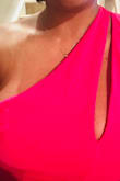 Chest split too long, close to showing my breast. Had to sew two inches up in order for the wear the dress. 

Great dress but disappointed with how deep the cut was - Shawna B.