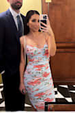I bought this dress for a wedding and got SO many compliments. It's extremely flattering for the slim type but hugs your curves. I'm also smaller chested and I liked that this dress didn't have extra padding so it fit my natural shape. Mid-length was perfect for someone shorter like myself. I'd totally recommend - Kimia A.