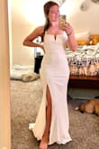 Actually obsessed!!!!! This dress is exactly what I've been looking for- simple but classy. It's double lined and so well made. I'll need to get it altered/hemmed because I'm 5'4 but that's the only adjustment this dress needs! - Tyssa W.