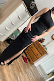 Wearing this dress for my upcoming barrister's ball. And I love the stretch of this dress. I love something that fits tighter to hold me together but not too tight that I can't breathe and dance. This is perfect! Perfect amount of stretch !! My Lulus size said to go with a small but the xs gave me that extra tightness and I love it!! - Gabrielle G.
