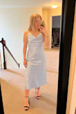 Very comfortable dress, only issue for myself with a smaller chest is how to work the loose fabric, otherwise will definitely still wear it as a guest to my next wedding! - Morghan M.