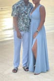 I wore this dress to a wedding. Very cute, comfortable & flowed well. The only thing I would've changed was I should've gotten a smaller size because it was a little big. I got it hemmed as well because it was long. Overall it looked great! - Ebony A.