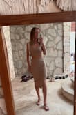 I originally ordered the medium but small fit way better. Wore it on a bachelorette trip in Mexico. Definitely will wear again! - Ana H.