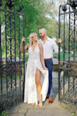 I wore this dress for our engagement pictures and it was perfect!! My mom did have to hem it slightly as it was long even with heels but fit great otherwise! I'm 5'6 for reference in length - Danielle W.