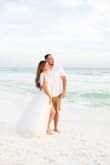 I purchased this dress for family photos on the beach but will definitely wear it again for the right occasions. It's not see-through, but is linen-like and flows nicely. There is a clasp at the top for more coverage if you want it. Flattering fit! - Kelly S.
