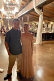 It is absolutely perfect. You feel like Cinderella. I selected a little big, but keep in mind that I am very petite. I would say a 5ft 5 inches person would have a perfect fit. I am having it tailored and I love it. The material is perfect and I love how it flows. - Melanie M.