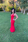 LOVE LOVE LOVE this dress. And I got it at a great price, so bonus! The material wasn't too thin, it was perfect. I'm 5'1", and it was a little long; so I had to get it hemmed. But other than that, it was perfect. I wear s/m or 4/6. - Tam V.